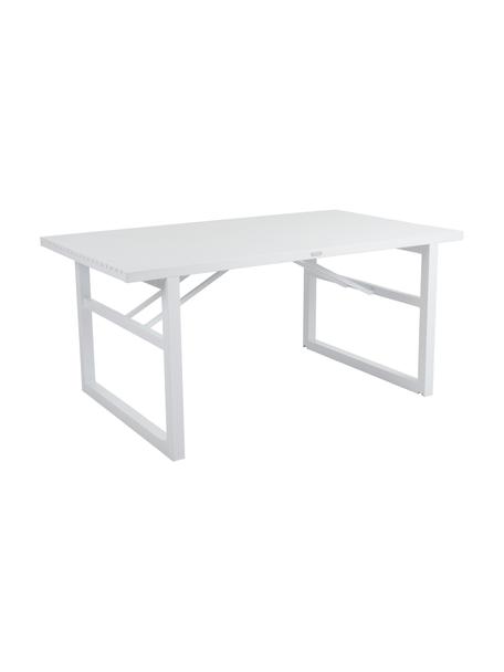 Záhradný stôl Vevi, 160 x 90 cm, Hliník ošetrený práškovým náterom, Biela, Š 160 x H 90 cm