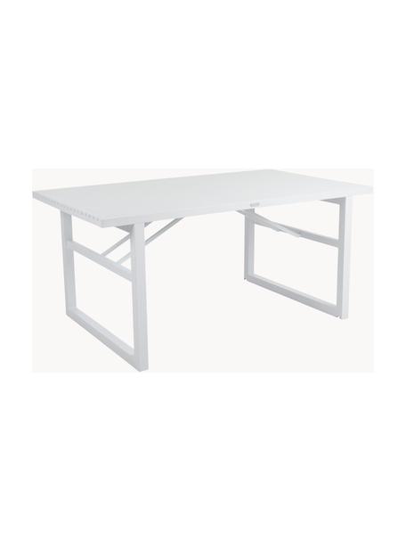 Mesa de exterior Vevi, 160 x 90 cm, Aluminio con pintura en polvo, Blanco, An 160 x F 90 cm