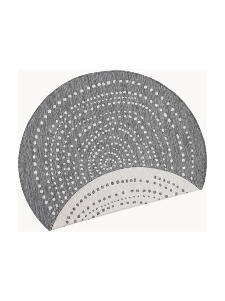 Tapis rond réversible intérieur-extérieur Bali, Gris, blanc crème, Ø 200 cm (taille L)