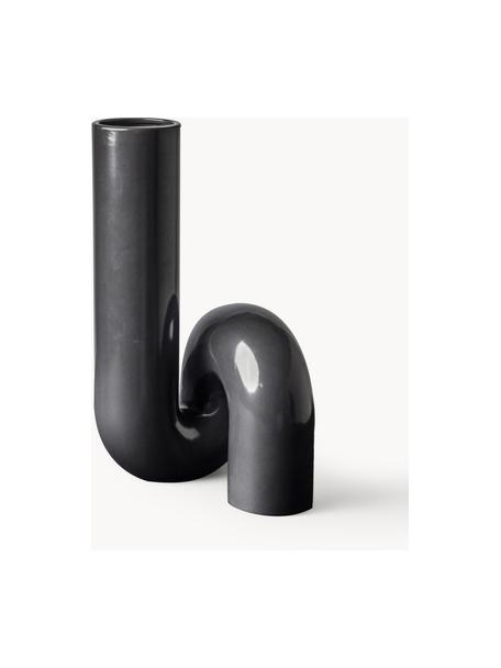 Design Vase YourTube, H 37 cm, Keramik, Anthrazit, Ø 20 x H 37 cm