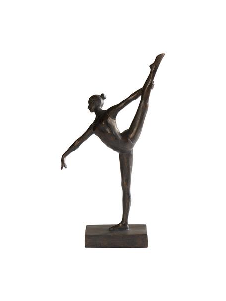 Objet décoratif finition antiquaire Dancer, Polyrésine aspect métal, Noir, larg. 17 x haut. 32 cm
