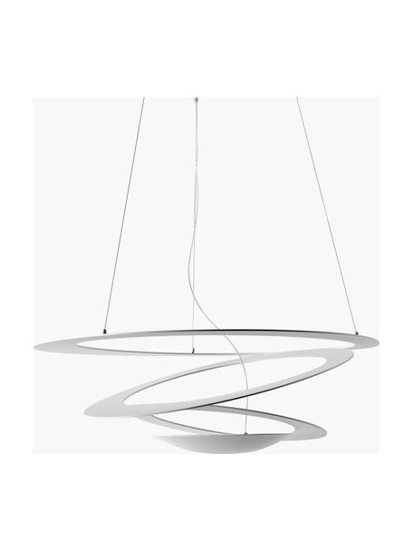 Grote hanglamp Pirce, B 69 cm, Gelakt aluminium, Wit, B 69 x H 23 cm