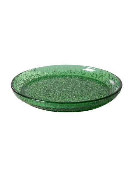 Piattino da dessert in vetro verde The Emeralds 2 pz, Vetro, Verde, Ø 21 cm
