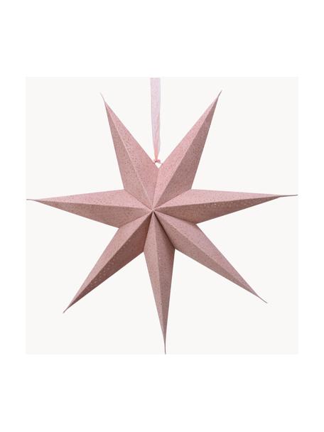 Grande étoile lumineuse Amelia, 2 pièces, Papier, Rose, larg. 60 x haut. 60 cm