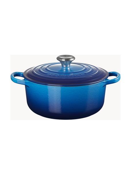 Ronde braadpan Signature Collection uit gietijzer, Geëmailleerd gietijzer, Blauwtinten, Ø 20 x H 12 cm