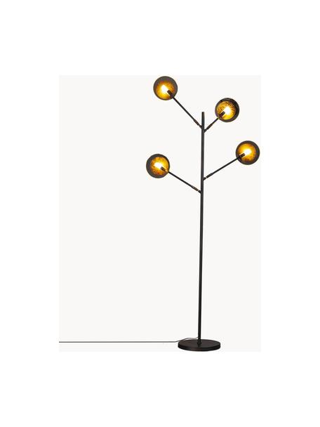 Veľká stojacia LED lampa Turno, Čierna, V 176 cm