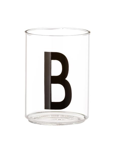 Vasos de diseño Personal (variantes de A a Z), Vidrio de borosilicato, Transparente, negro, Vaso B, 300 ml
