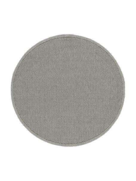 Alfombra redonda de interior/exterior Toronto, 100% polipropileno, Gris, Ø 120 cm (Tamaño S)