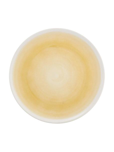 Ručně vyrobené talíře s barevným přechodem Pure, 6 ks, Keramika, Žlutá, bílá, Ø 26 cm