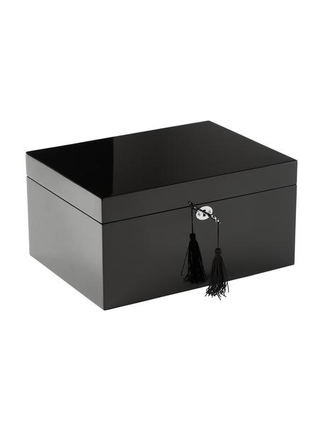 Boîte à bijoux avec miroir Taylor, Noir, larg. 31 x haut. 16 cm