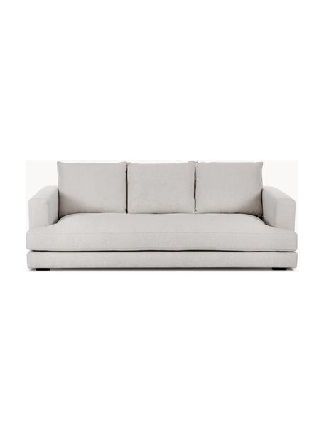 Bank Tribeca (3-zits), Bekleding: 100% polyester Met 25.000, Frame: massief grenenhout, Poten: massief gelakt beukenhout, Geweven stof lichtgrijs, B 228 x D 104 cm