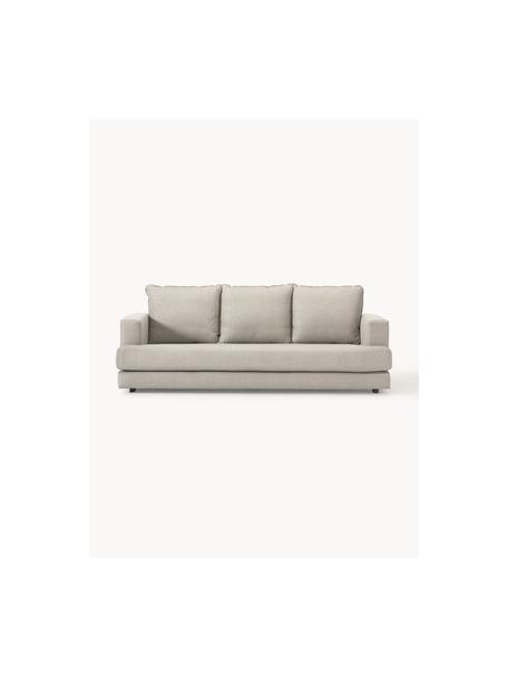 Sofa Tribeca (3-osobowa), Tapicerka: 100% poliester Dzięki tka, Stelaż: lite drewno sosnowe, Nogi: lite drewno bukowe, lakie, Jasnoszara tkanina, S 228 x G 104 cm