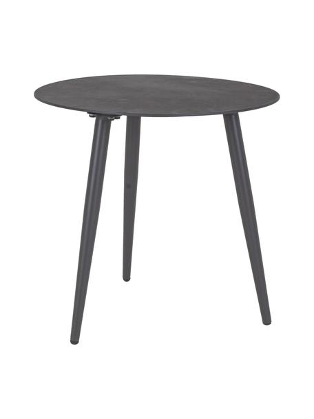Tavolino rotondo da giardino color antracite Ridley, Antracite, Ø 50 x Alt. 48 cm