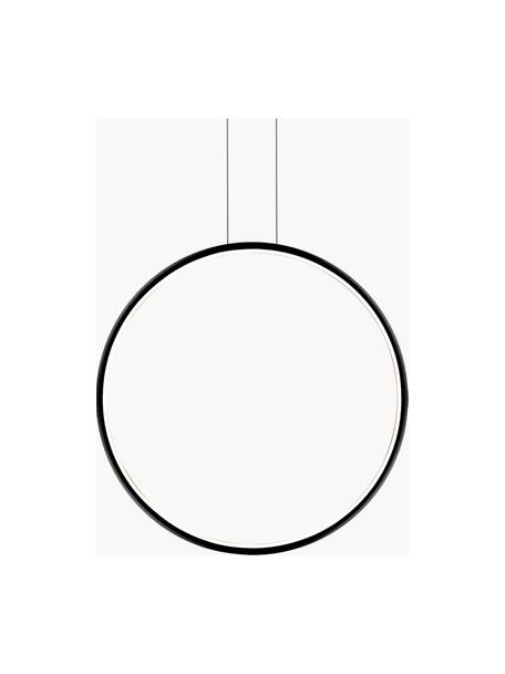Veľká závesná LED lampa Ring, Čierna, Ø 80 x H 2 cm