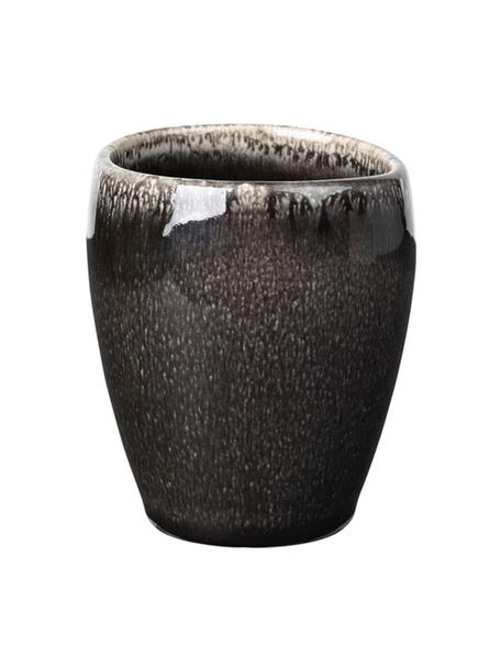 Ručně vyrobené kameninové pohárky na espresso Nordic Coal, 6 ks, Kamenina, Odstíny hnědé, Ø 7 cm, V 8 cm, 100 ml