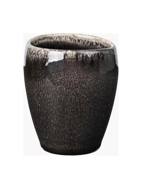 Tasses à expresso artisanales Nordic Coal, 6 pièces, Grès cérame, Noir, Ø 7 x haut. 8 cm, 100 ml
