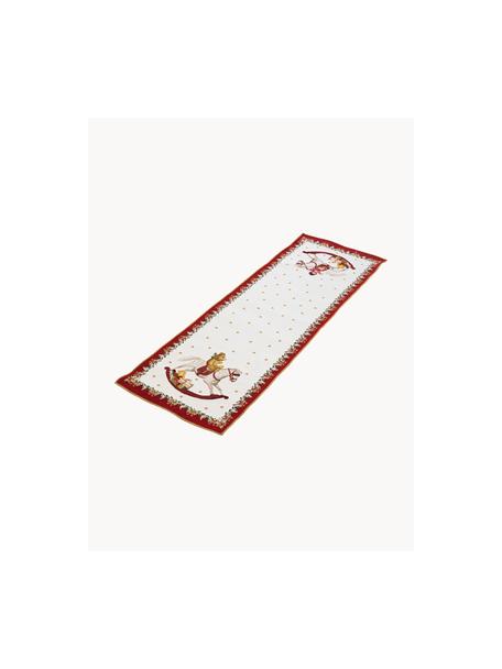 Tafelloper Toy's Fantasy, 50% katoen, 50% polyester, Rood, wit, meerkleurig, B 49 x L 143 cm