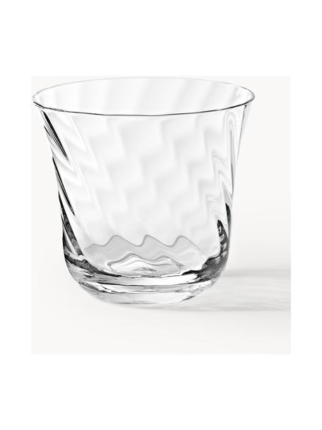 Mundgeblasene Wassergläser Swirl, 4 Stück, Glas, Transparent, Ø 10 x H 9 cm, 300 ml