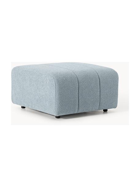 Bouclé-Sofa-Hocker Lena, Bezug: Bouclé (93 % Polyester, 6, Gestell: Buchenholz, Spanplatte, H, Bouclé Hellblau, B 78 x T 75 cm