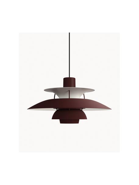 Lampa wisząca PH 5, Bordowy, biały, Ø 50 x W 27 cm