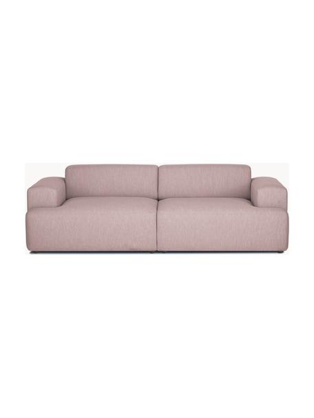 Sofa Melva (3-Sitzer), Bezug: 100% Polyester Der hochwe, Gestell: Massives Kiefernholz, FSC, Füße: Kunststoff, Webstoff Hellrosa, B 238 x T 101 cm