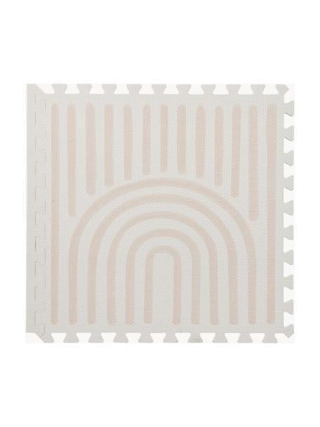 Erweiterbare Spielmatte Linear, EVA-Schaum, Off White, Hellbeige, B 60 x L 60 cm