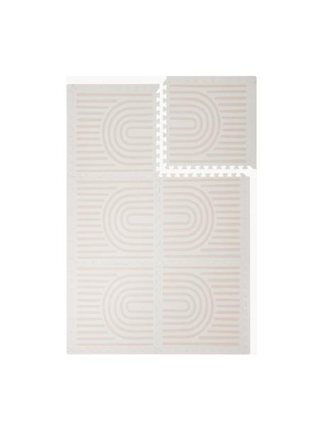 Erweiterbare Spielmatte Linear, 6-tlg., EVA-Schaum, Off White, Hellbeige, B 120 x L 180 cm