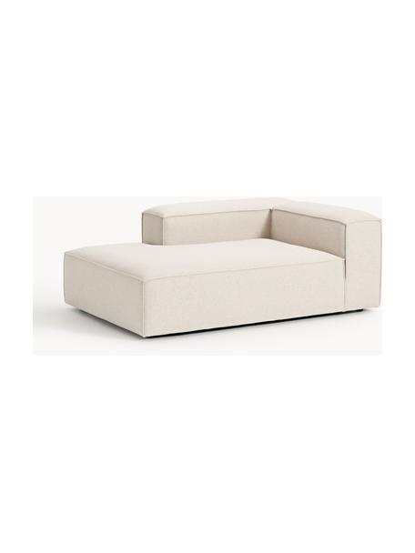 Chaise longue hoekmodule Lennon met linnenlook, Bekleding: 50% viscose, 25% linnen, , Frame: sparrenhout, multiplex, v, Poten: kunststof Dit product is , Linnenlook beige, B 119 x D 180 cm, hoekdeel links