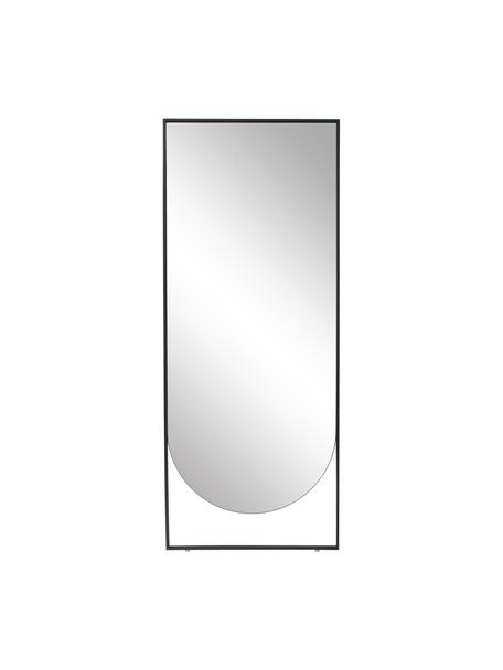 Rechthoekige leunende spiegel Masha, Lijst: gepoedercoat metaal, Zwart, B 65 x H 160 cm