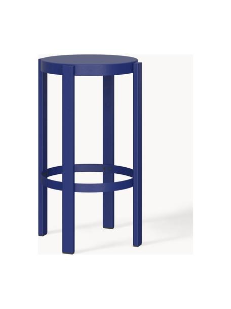 Tabouret de bar en métal Doon, haut. 65 cm, Acier, revêtement par poudre, Bleu roi, Ø 35 x haut. 65 cm