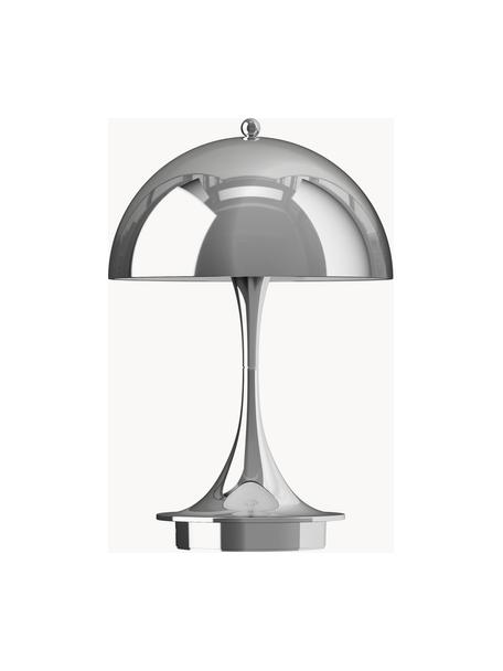 Mobilna lampa stołowa LED z funkcją przyciemniania Panthella, W 24 cm, Tworzywo sztuczne, Tworzywo sztuczne w odcieniu srebrnego, Ø 16 x W 24 cm