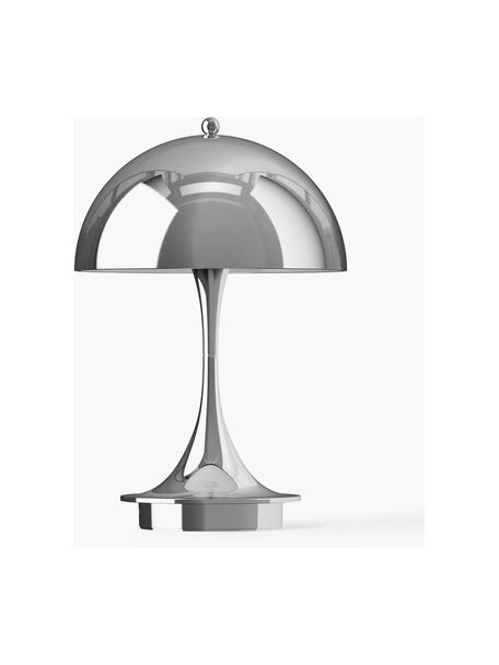 Mobile dimmbare LED-Tischlampe Panthella, H 24 cm, Kunststoff, Kunststoff Silberfarben, Ø 16 x H 24 cm