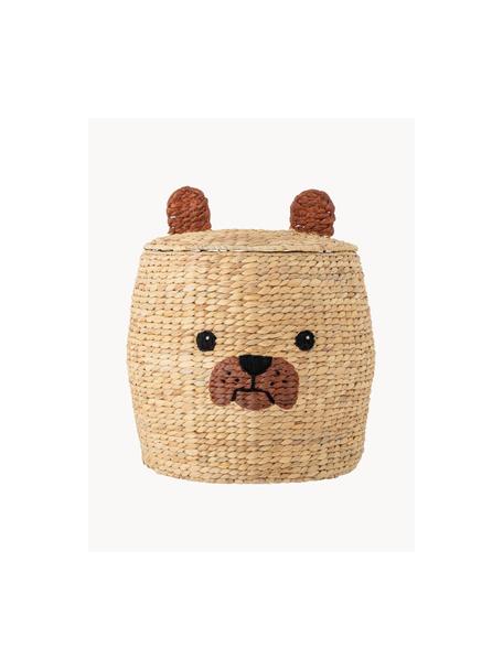 Skladovací koš z vodního hyacintu Milo, Vodní hyacint, Světle béžová, Ø 42 cm, V 50 cm