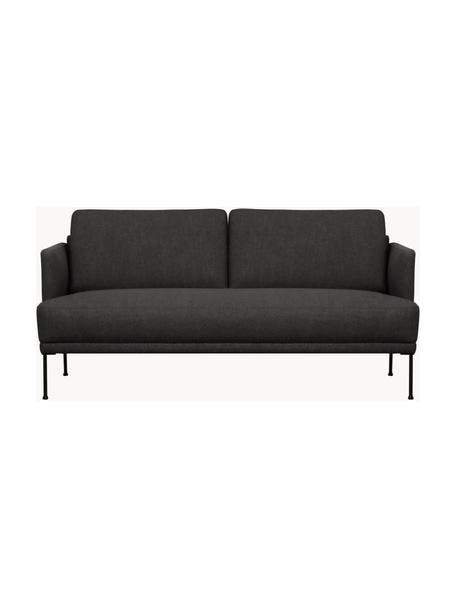 Sofa Fluente (2-Sitzer), Bezug: 100% Polyester Der hochwe, Gestell: Massives Kiefernholz, FSC, Füße: Metall, pulverbeschichtet, Webstoff Anthrazit, B 166 x T 85 cm