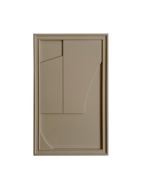 Ručne vyrobená nástenná dekorácia Verto, Hnedosivá, Š 30 x V 50 cm