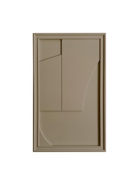 Decorazione da parete fatta a mano Verge, Struttura: legno, finitura satinata, Greige, Larg. 30 x Alt. 50 cm