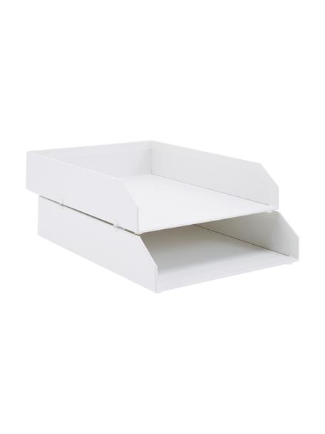 Dokumenten-Ablagen Hakan, 2 Stück, Fester, laminierter Karton, Weiß, B 23 x T 31 cm