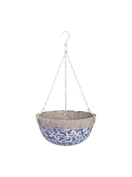 Portavaso pensile Cerino, Blu, bianco, Ø 26 x Alt. 12 cm