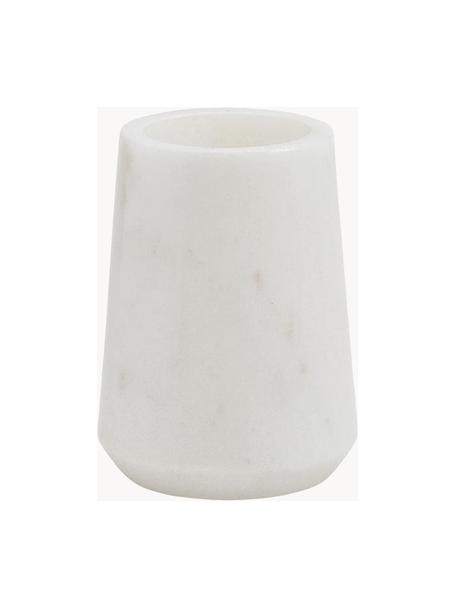 Marmeren tandenborstelbeker Lux, Marmer, Wit, gemarmerd, Ø 9 x H 11 cm
