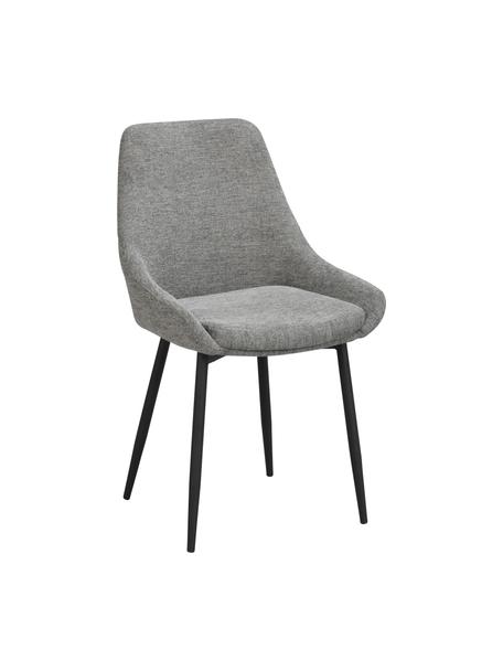 Krzesło tapicerowane Sierra, 2 szt., Tapicerka: 100% poliester, Nogi: metal malowany proszkowo, Szary, S 49 x G 55 cm
