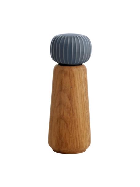 Moulin à épices Hammerhøi, Bleu-gris, bois de chêne, Ø 7 x haut. 19 cm