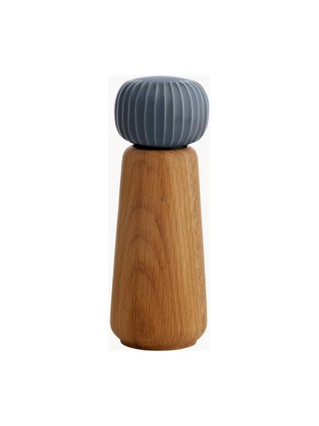 Mlýnek na koření Hammerhøi, Modrošedá, dubové dřevo, Ø 7 cm, V 19 cm