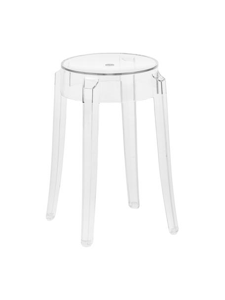 Průhledná stolička Charles Ghost, Polykarbonát, Transparentní, Ø 39 cm, V 46 cm
