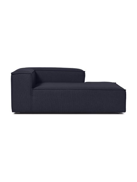 Modulo angolare Lennon, Rivestimento: 100% poliestere Con 115.0, Struttura: legno massiccio compensat, Piedini: plastica, Tessuto blu scuro, Larg. 119 x Prof. 180 cm, chaise-longue a sinistra