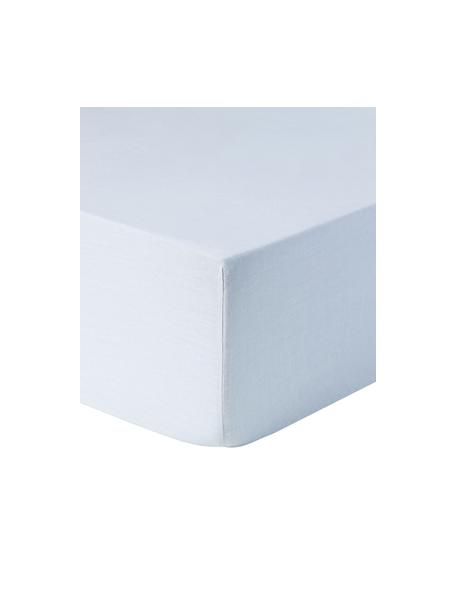 Sábana bajera de lino lavado Airy, 100% lino
Densidad de hilo 110 TC, calidad estándar

Las prendas de lino tienen una buena capacidad de transpirabilidad, además su alta resistencia a la abrasión hace que el lino sea muy duradero. El lino es un material refrescante, absorbe la humedad intercambiandola con el ambiente, se seca muy rápido y tiene un agradable efecto refrescante para las noches de verano. 

El material utilizado para este producto ha sido probado contra sustancias nocivas y está certificado según el STANDARD 100 por OEKO-TEX®, 15.HIN.65948, HOHENSTEIN HTTI., Azul claro, Cama 90 cm (90 x 200 x 25 cm)