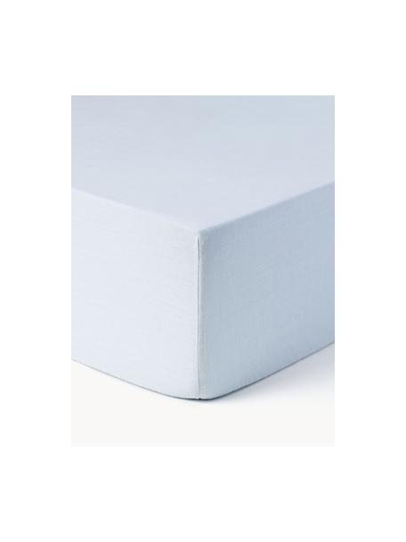 Drap-housse en lin délavé Airy, 100 % pur lin
Densité 110 fils par pouce carré, qualité standard

Le lin est une fibre naturelle qui se caractérise par sa respirabilité, sa résistance et sa douceur. Le lin est un matériau rafraîchissant et absorbant qui absorbe et évacue rapidement l'humidité, ce qui le rend idéal pour les températures chaudes.

Le matériau est certifié STANDARD 100 OEKO-TEX®, 15.HIN.65948, HOHENSTEIN HTTI, Bleu ciel, larg. 90 x long. 200 cm, haut. 25 cm