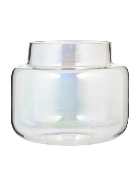 Vase irisé en verre Lasse, Verre, Transparent, irisé, Ø 16 x haut. 14 cm