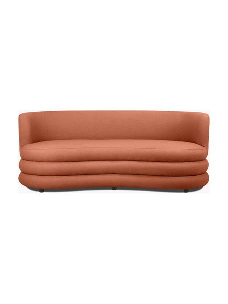 Divano di design 3 posti in bouclé Solomon, Rivestimento: 100% poliestere 35.000 ci, Struttura: legno di abete massiccio,, Piedini: plastica, Bouclé terracotta, Larg. 193 x Prof. 92 cm