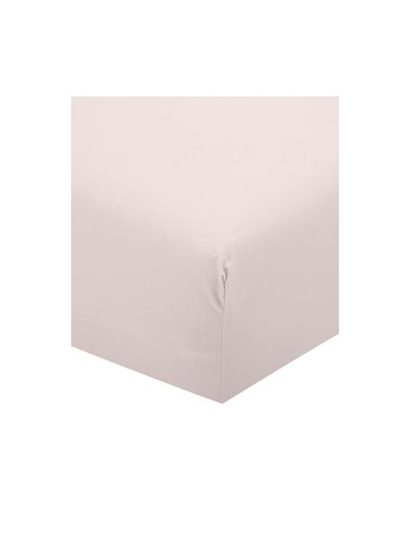 Hoeslaken Elsie, katoen perkal, Weeftechniek: perkal Draaddichtheid 200, Roze, B 160 x L 200 cm