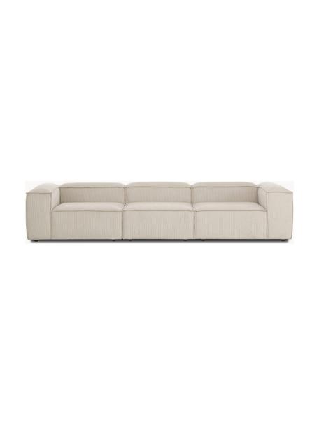 Modulárna pohovka z menčestru Lennon (4-miestna), Menčestrová svetlobéžová, Š 327 x H 119 cm